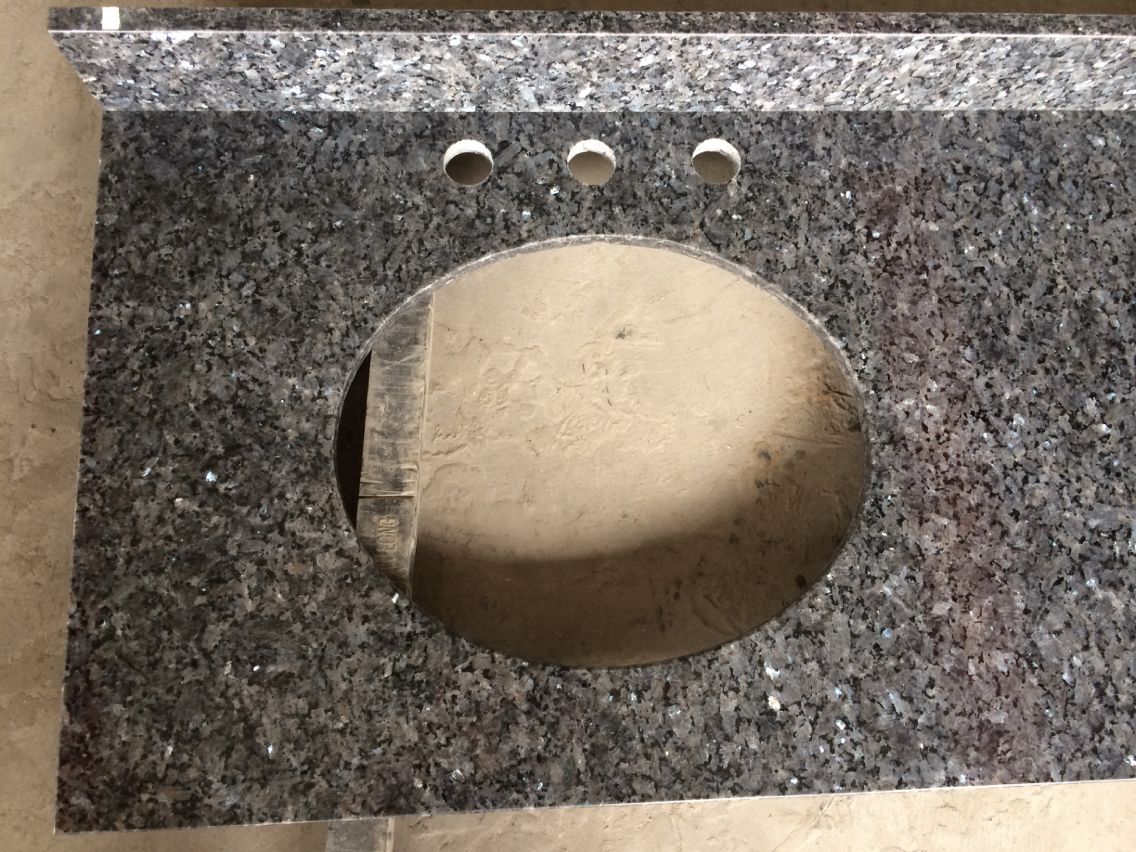 Moviy marvarid granit idishlar yuqori Blue pearl granite vanity top